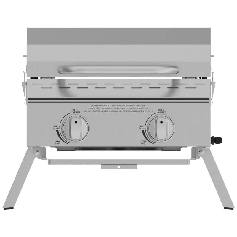 

Gas Grills,Tabletop Propane Gas Grill,2 Burner,Portable,Stainless Steel,Camping,BBQ