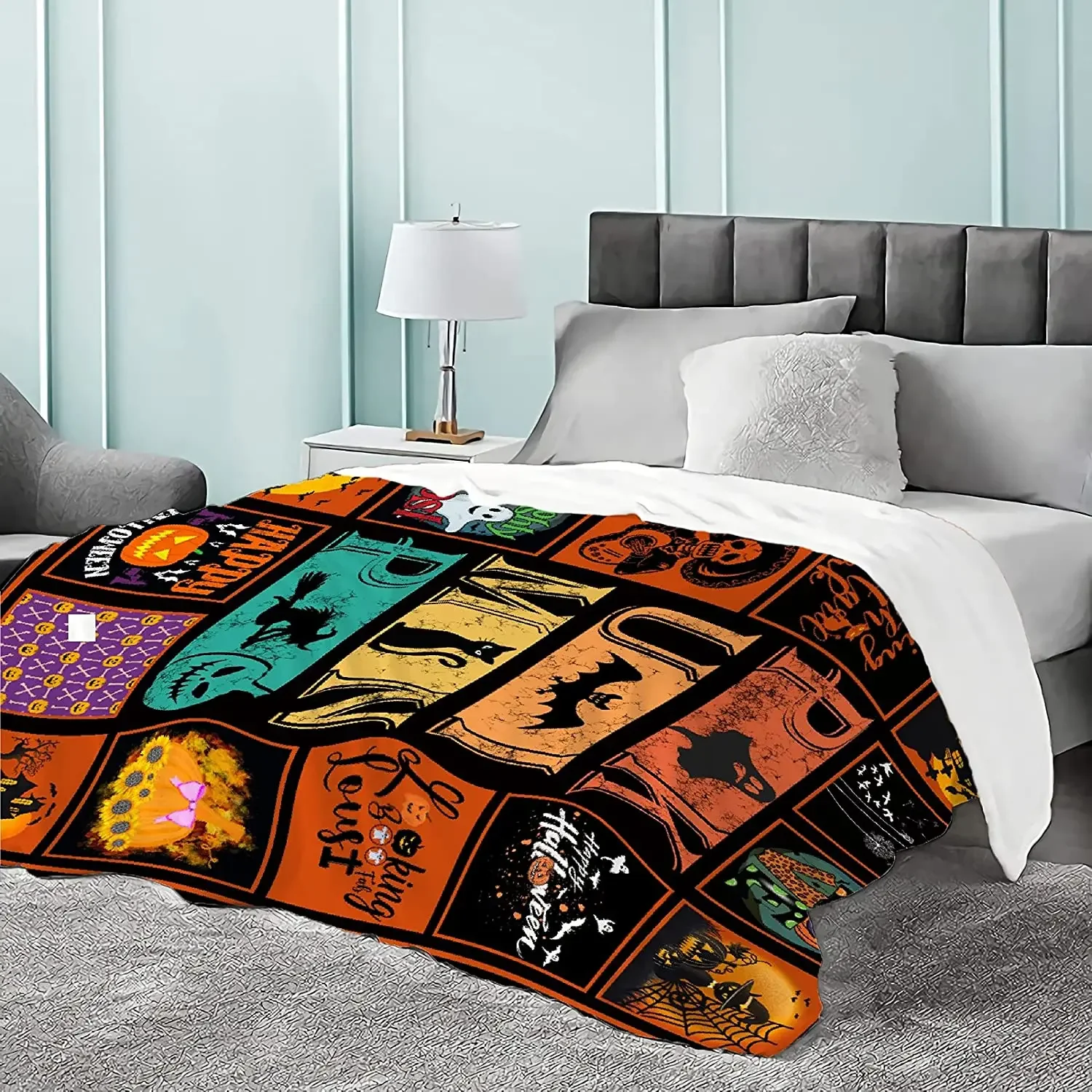 Мягкое легкое фланелевое одеяло от Ho Me Lili Хэллоуин жуткая ведьма летучая мышь