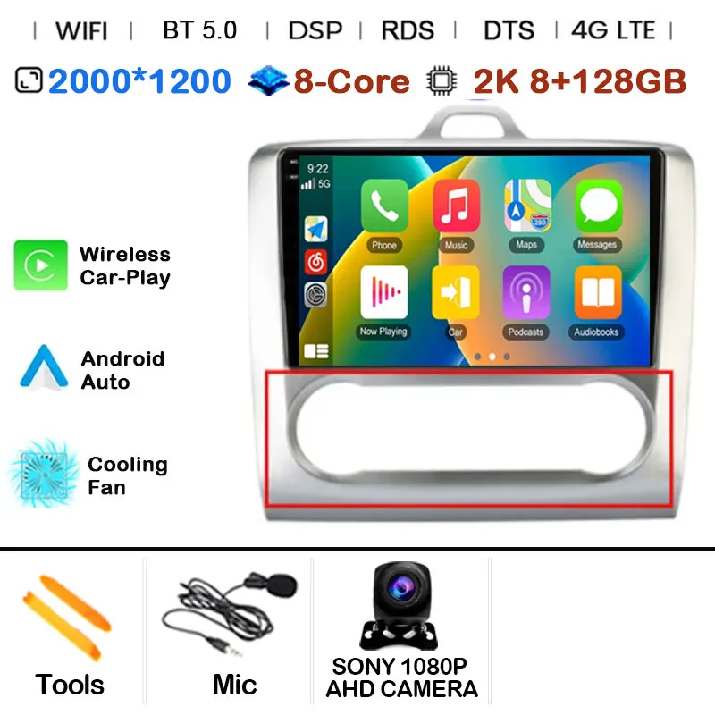 

Android 15 для Ford Focus 2 3 Mk2 Mk3 2004 2005-2011 Навигация DSP Стерео Беспроводной Carplay Авто Viedo Плеер Авто Радио DVD BT