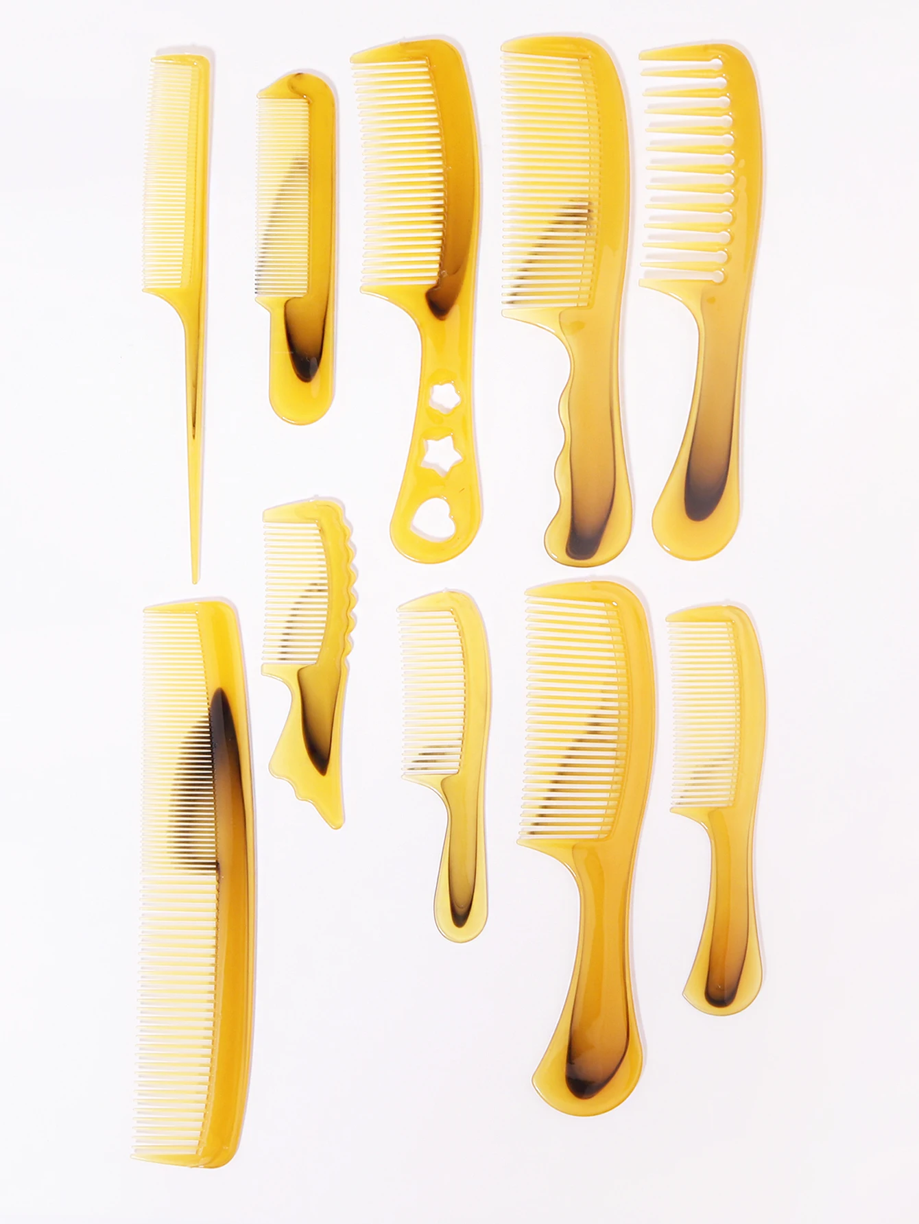 Профессиональный Набор Расчесок Из 10 Элегантных Гребней Для Волос Прочные