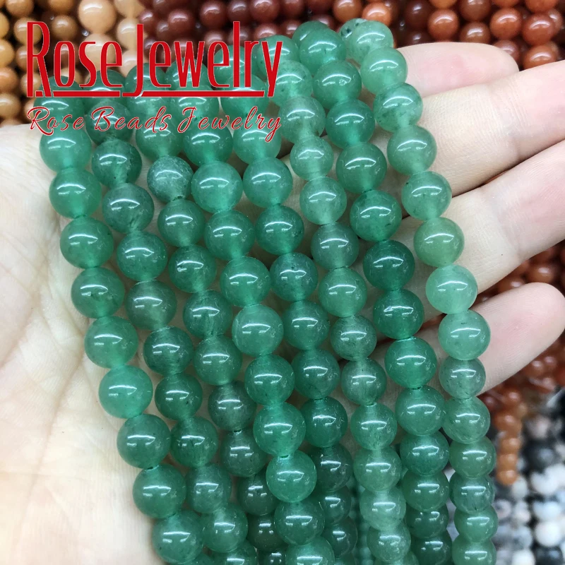 

Natural Green Aventurine Jades Beads Natural Stone Round Loose Beads For Jewelry Making 4 6 8 10 12mm Diy Bracelet 15" Strand