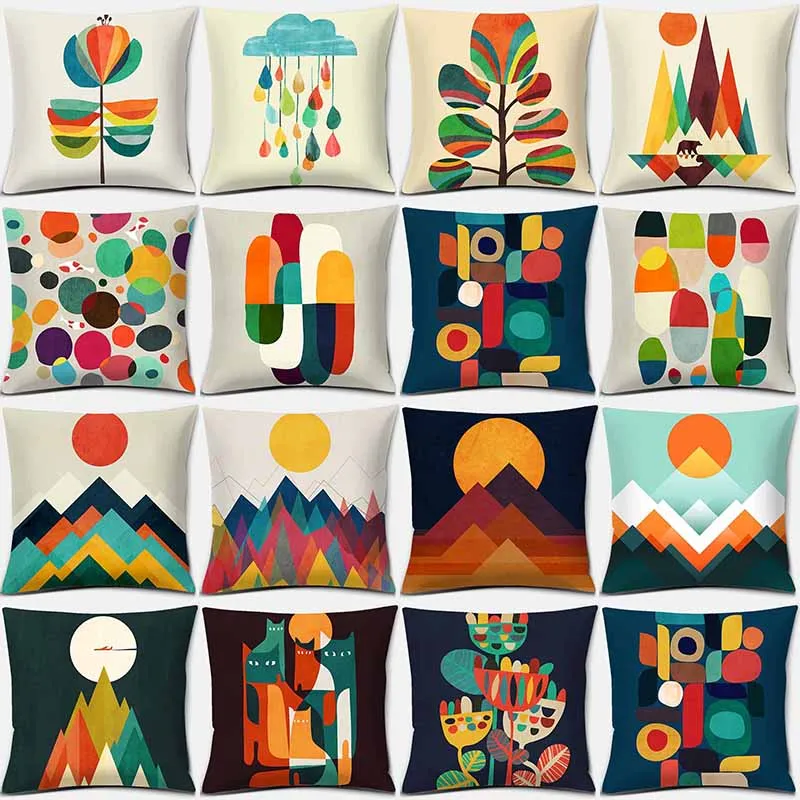

Creative Geometric Printing Pillow Car Sofa Seat Cushion Cover Home Decoration Pillow Pillow Covers Decorative