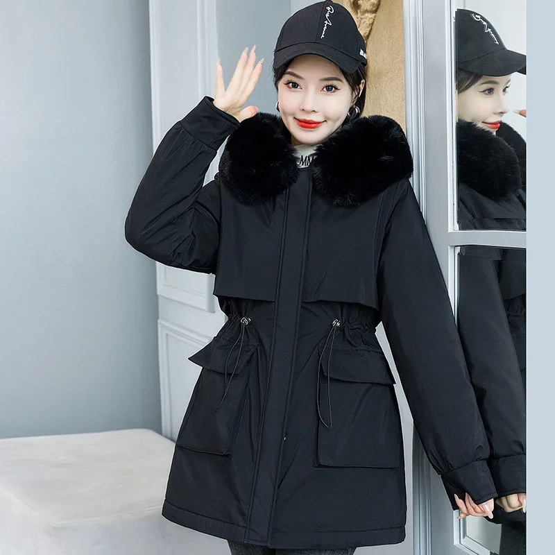 2022 New Winter Jacket Women Parkas Warm Casual Parka Clothes Long Jackets Hooded Parka Female Fur Lining Thick Mujer Coat