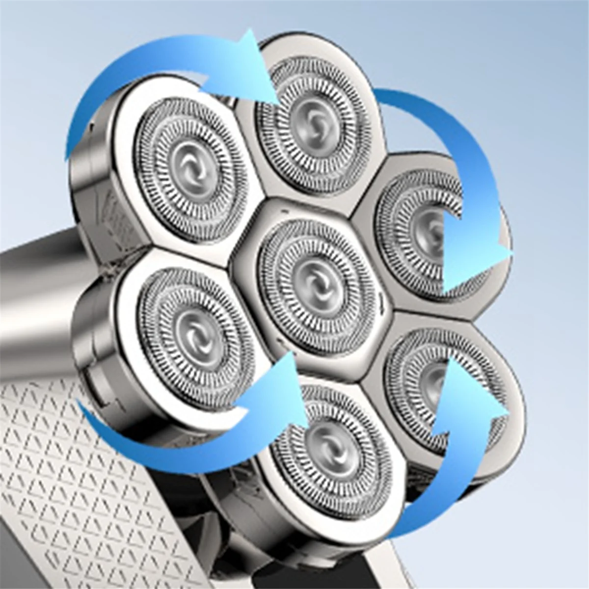 Вращающаяся головная Бритва для лысающих мужчин 7D водонепроницаемая IPX7 набор