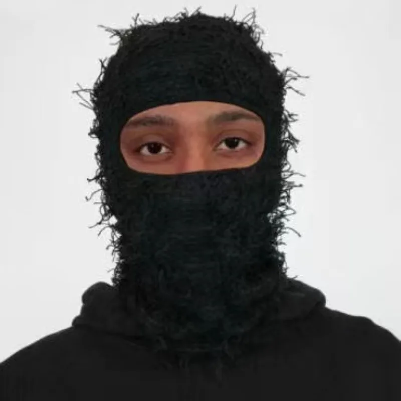 

Balaclava Distressed Knitted Full Face Ski Mask Shiesty Mask Camouflage Balaclava Fleece Fuzzy Balaclava Ski Balaclava