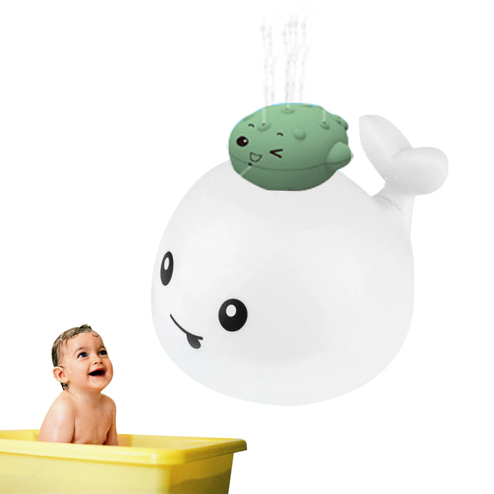 

Baby Bath Flashing Light And Spray Water Whale Toys Water Reaction Flashing Baby Bathroom Toys Lamp Bath Tub Toys Kids Gift