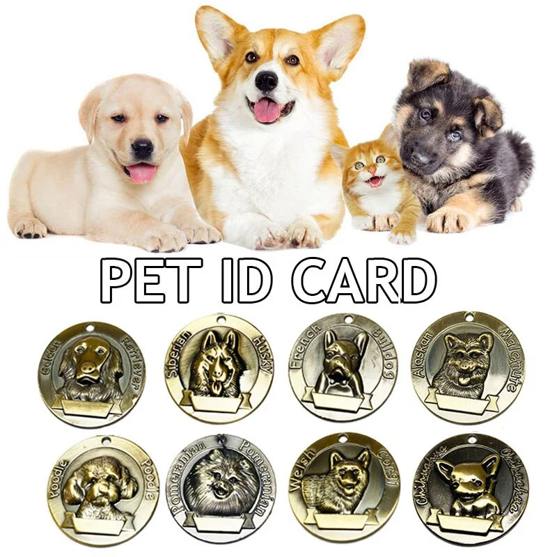 

1Pc Dog ID Tag Dogs Necklaces Pendants Engraved Pet Dog Name Tags Collar Laser Engraving Pet Accessories