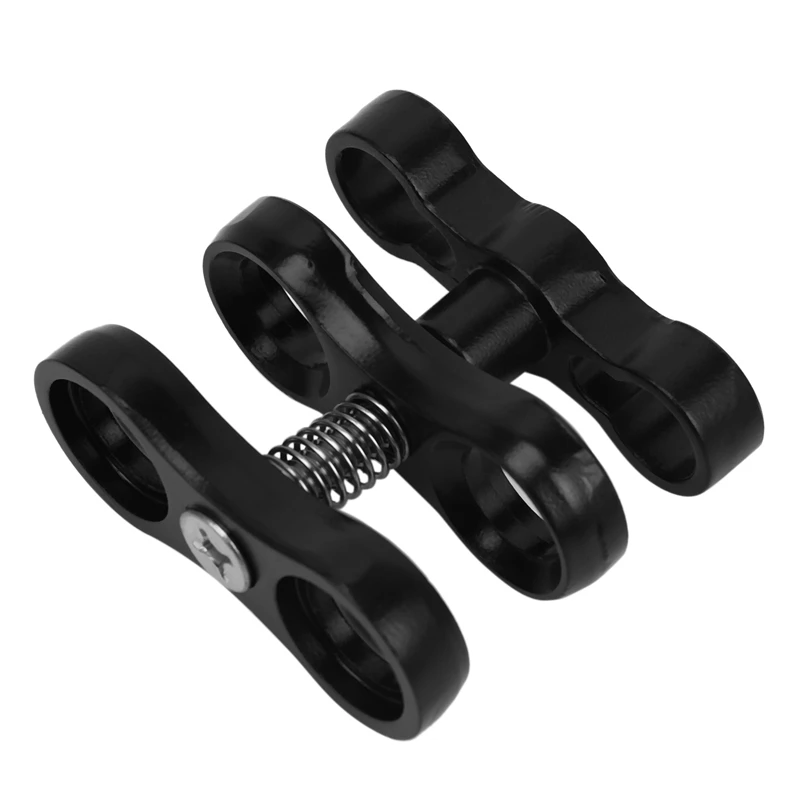 

2X фонарь для подводного плавания из алюминиевого сплава, Двойной Шарнирный рычаг и 2 зажима-бабочки, крепление для фотокамеры