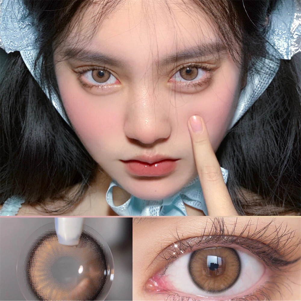 EASYCON NINI Синие Серые маленькие контактные линзы для глаз ежегодный Сумасшедший черный макияж большой красивый ученик 2 шт./пара степень близорукости EASYCON NINI Синие Серые маленькие контактные линзы для глаз ежегодный Сумасшедший черный макияж большой красивый ученик 2 шт./пара степень близорукости