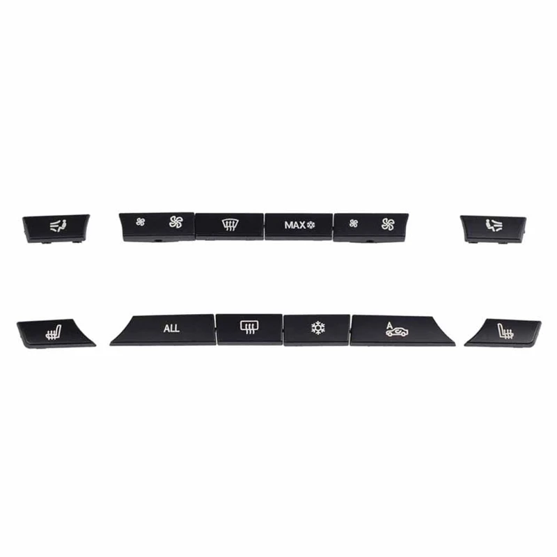 

12Pcs Car Heater Climate Control A/C Air Conditioning Switch Button Cover Caps For-BMW 5 6 7 Series 61319313923