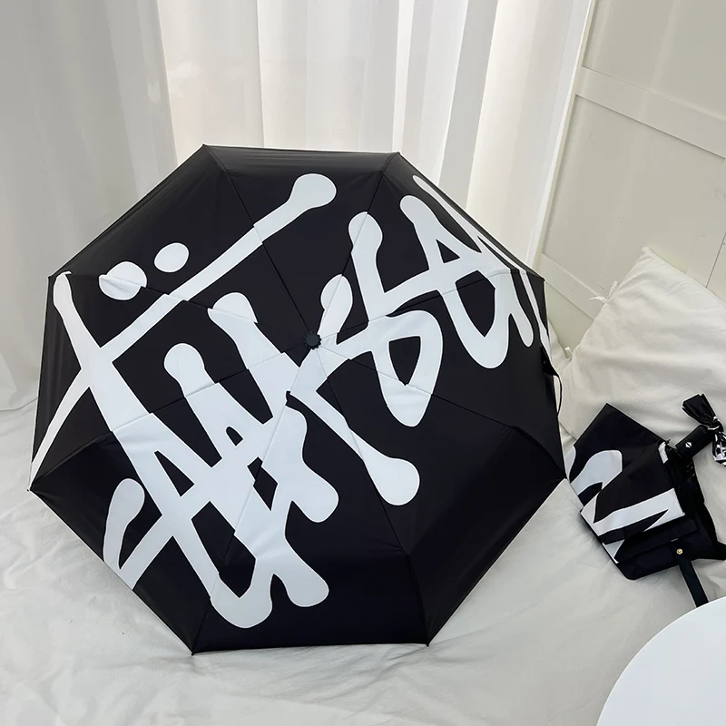 Брендовый Зонт с надписью ручной автоматический зонт от солнца и дождя
