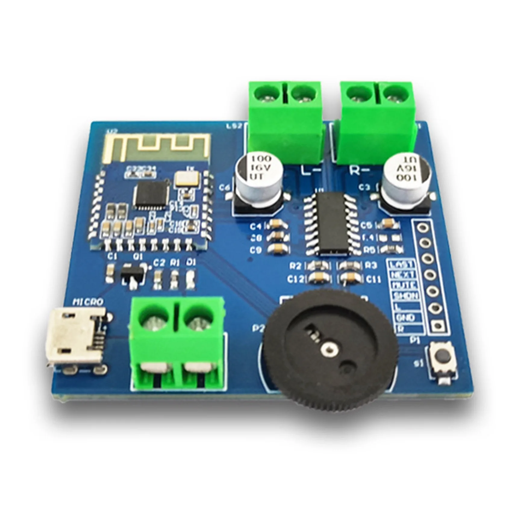 

Bluetooth Audio Module Bluetooth 4.2 5Wx2 Power Lossless 2 Channel Stereo Bluetooth Power Amplifier Module