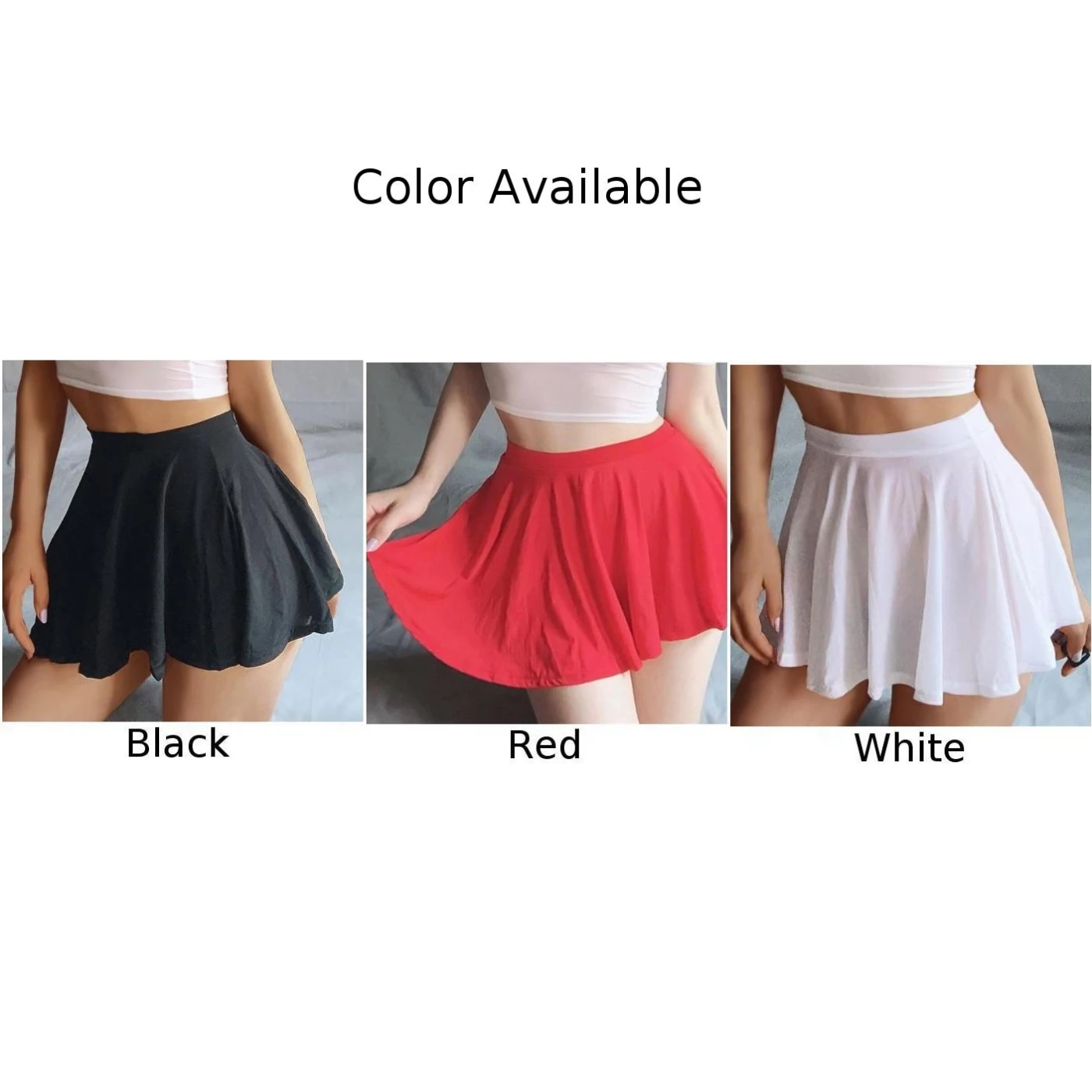 

Women Costume Pleated Mini Skirt Sexy Sweet Girls Dance Short Skirt Ice Silk A-Line Flared Pleated Ladies Dress