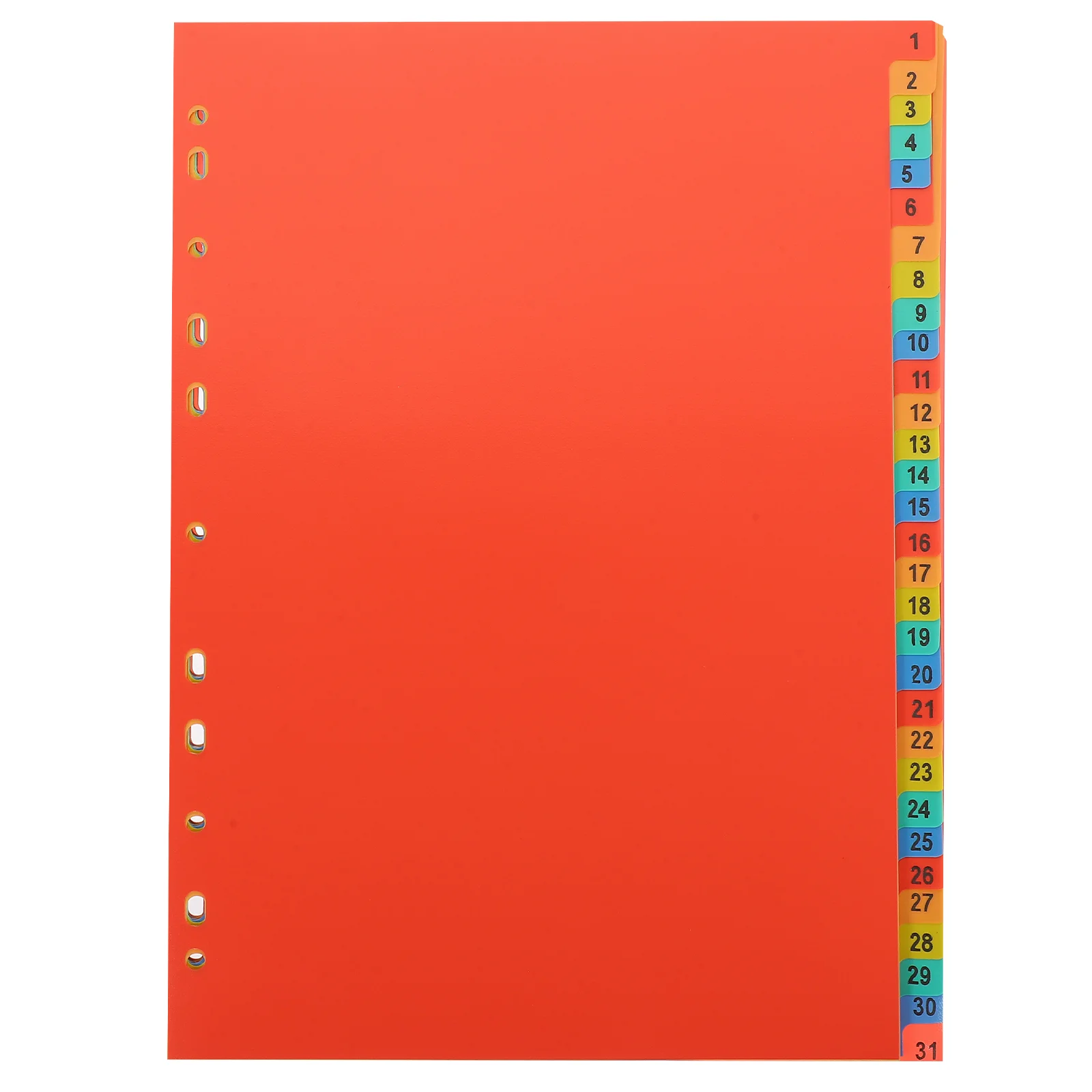 

A4 Index Divider Notepad Dividers Page Binder Number Tags Slip Paper Notebook Pvc Classification Tabs Punched Office Perforated