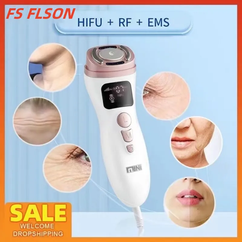 New Mini HIFU RF Machine Ultrasonic Facial Firming Lifting Wrinkle Skin Care Machine Massager EMS Micro Current Lifting