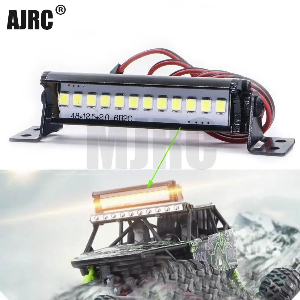 50mm Rc Car Led Light Bar Leds Lamp 1:10 Rc Car Part For Trax Trx4 Trx6 90046 90048 Scx10 Bright Led Lights Cool Accessory