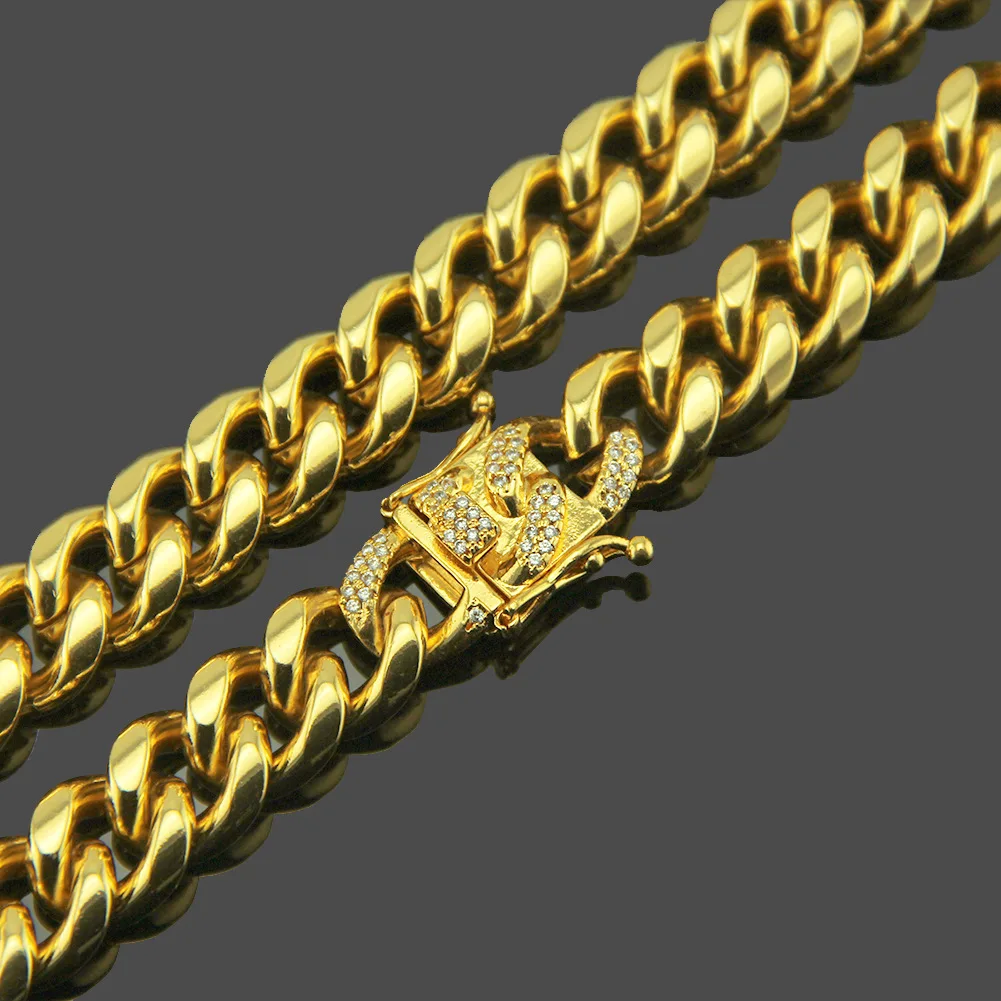 Модное ожерелье в стиле хип-хоп из кубинской цепи с бриллиантами мужское