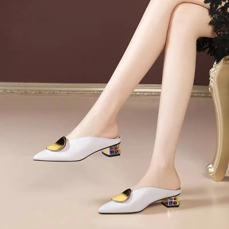 

Cresfimix Mulheres De Salto Alto Women Plus Size Beige Pu Leather Spring & Summer Slip on Heel Shoes Lady Casual Cute Shoes A281