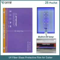 25 pcs uv fiber glass flexible hydrogel film mobilephone screen protectors front rear films for cutting machine with uv lamp