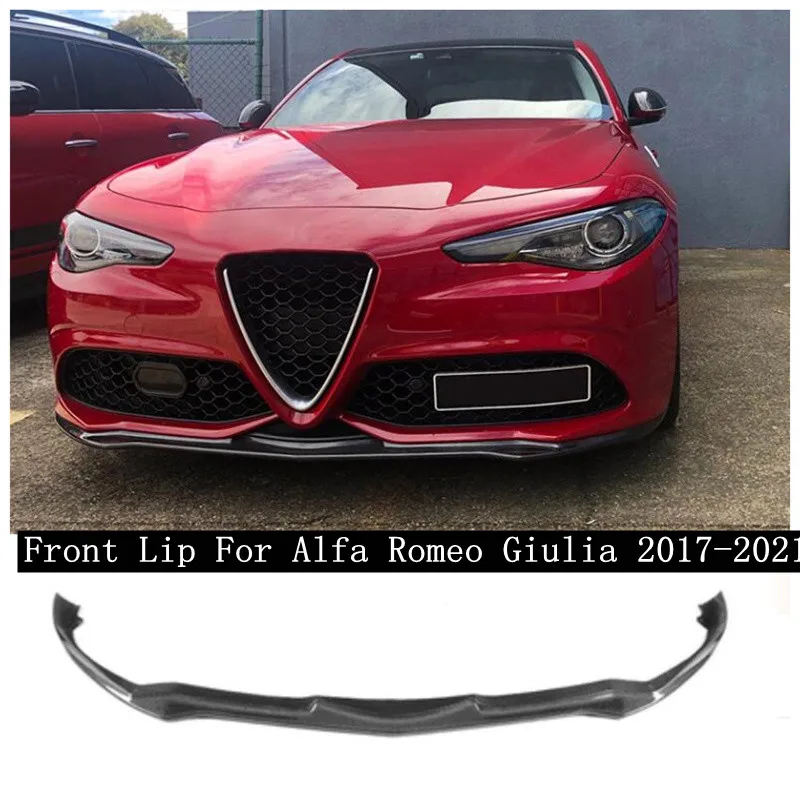 

Высококачественный карбоновый передний бампер для Alfa Romeo Giulia Sports 2017-2022, диффузор, спойлер для губ
