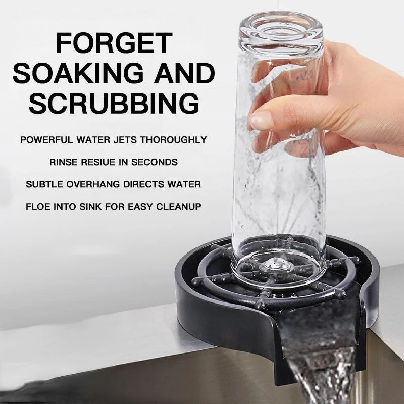 

Rinser Kruggo Glass Rinser Tassenwaschspüler Press-Type Automatic Cleaner For Bar Coffee Home Office Glass Rinser