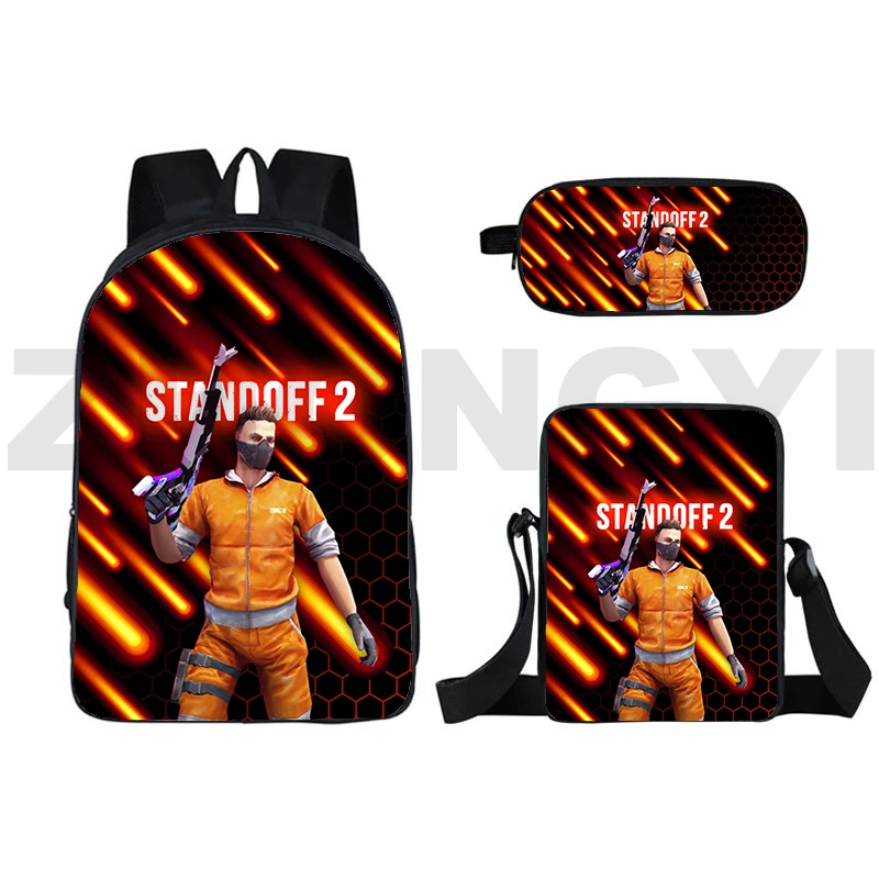 

Game Standoff 2 Backpacks for School Teenagers Girls 3 Pcs/Set Camouflage Army Mens Bookbag Work Office Supplies Back To School