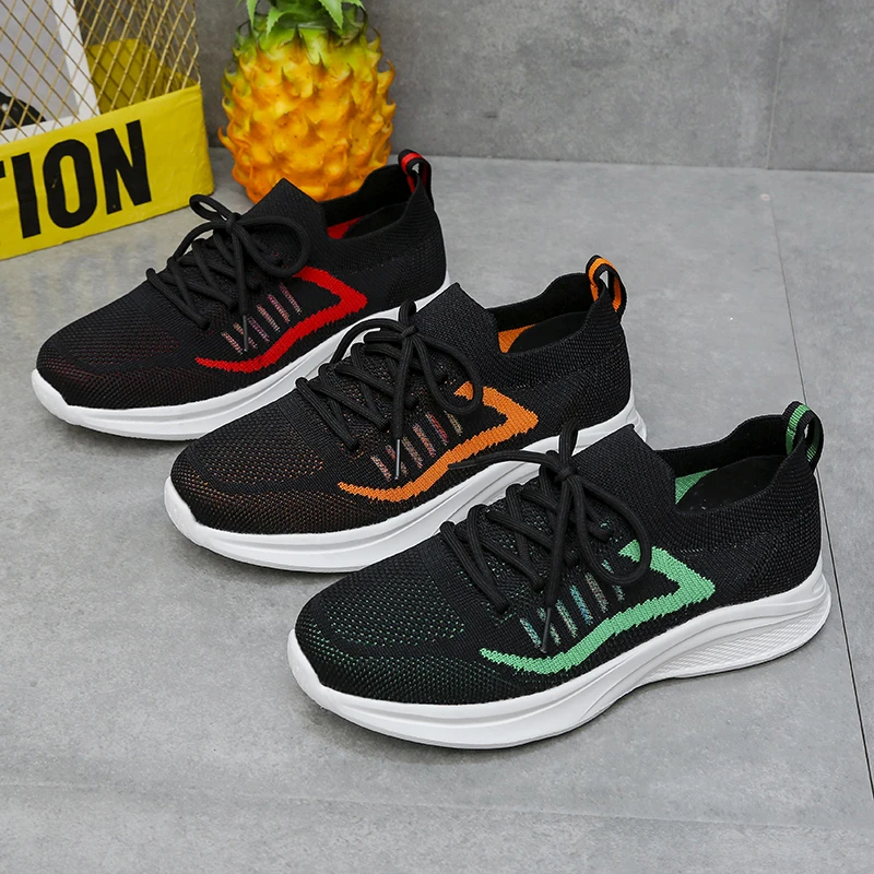 

Женские сетчатые кроссовки, легкие дышащие кроссовки из плетеной ткани, для бега, повседневная Студенческая обувь, большие размеры, новинка...