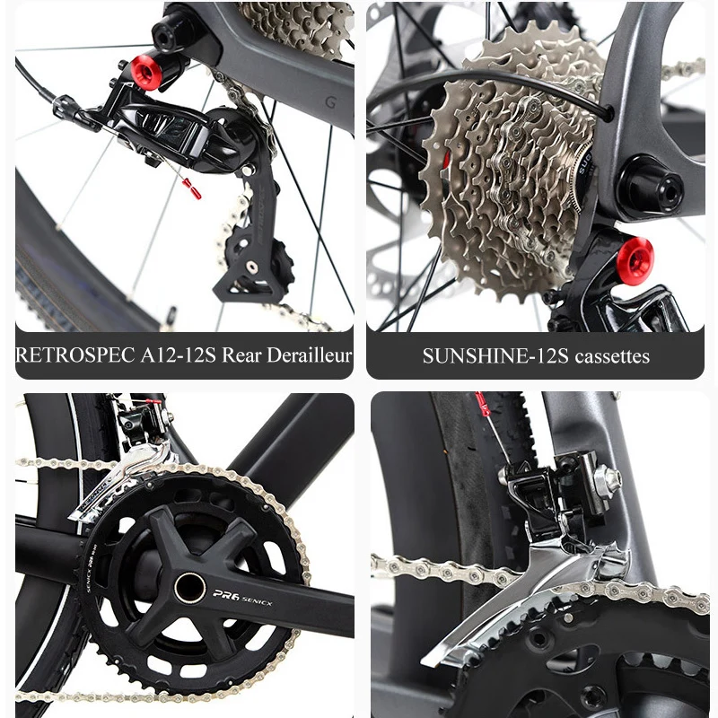 Фото Twitter LTWOO 24S Carbon Gravel V3 Плоский руль Шоссейный велосипед 700*40C Полный гидравлический дисковый тормоз Гибридный велосипед для мужчин и женщин №3