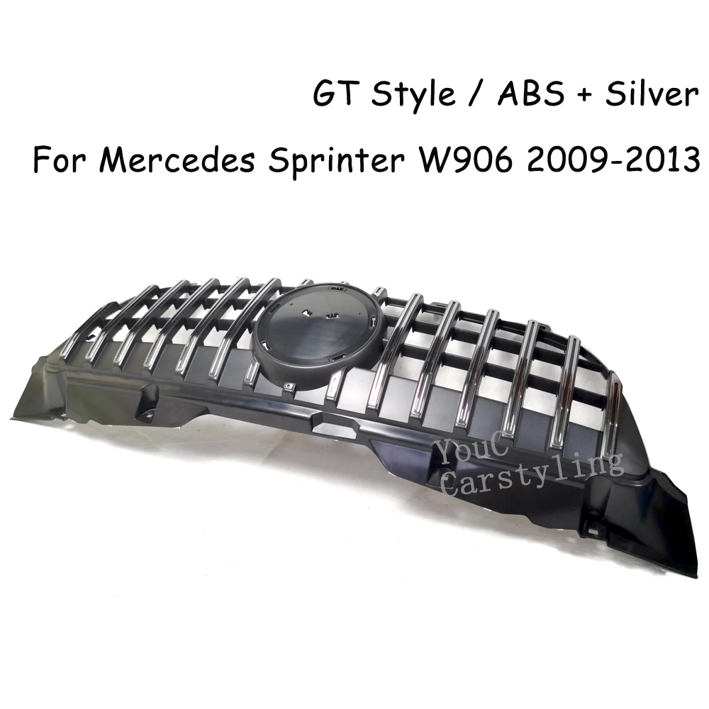 W906 GT стиль передний бампер Гриль для Mercedes Benz 2500 3500 2009-2013 фургон facelift Racing решетка