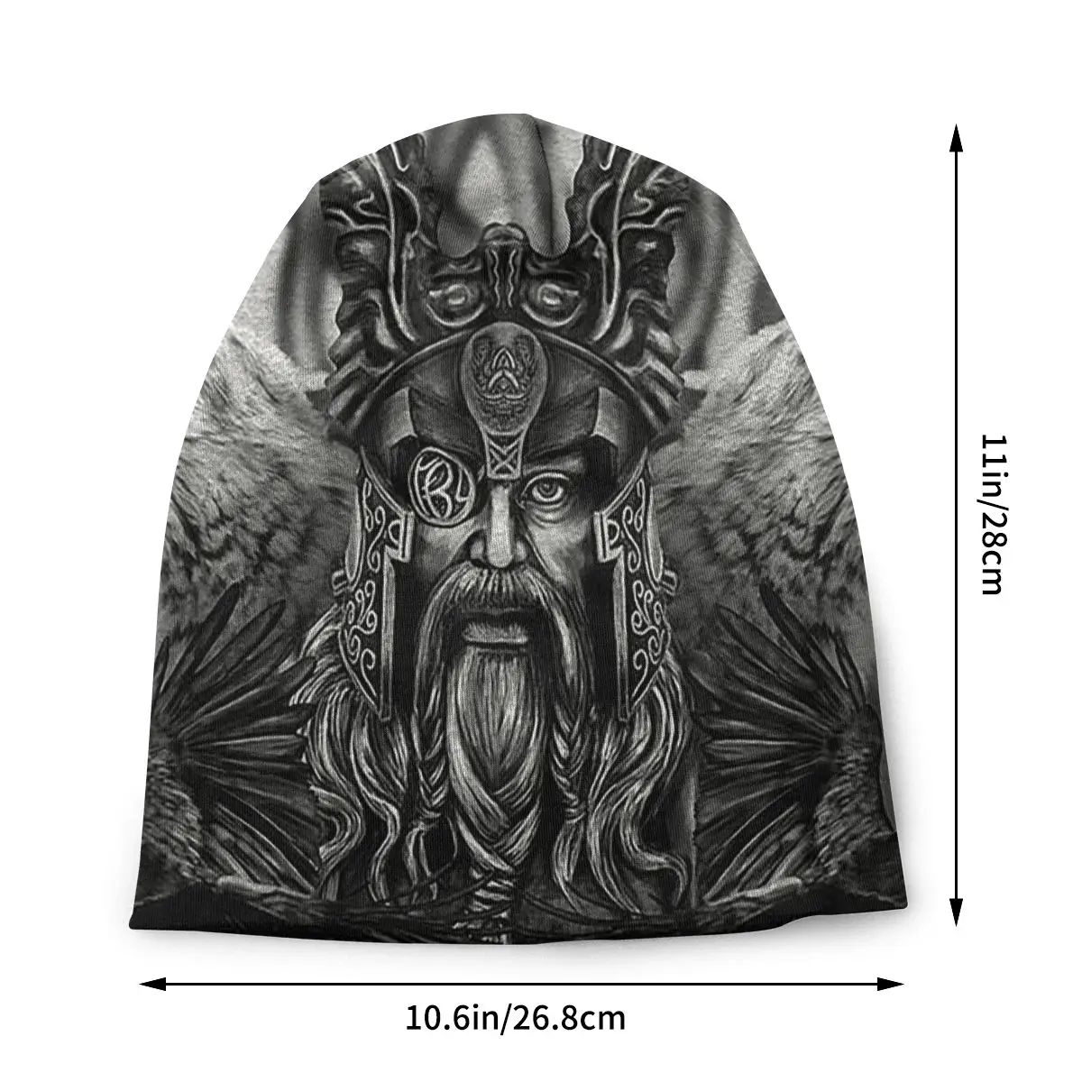 Фото Шляпа Odin Father lioudмила Перри, винтажные шапочки для улицы, облегающие шапки, шапки с мифологией викингов, мужские и женские вязаные шапки, тепл... №2