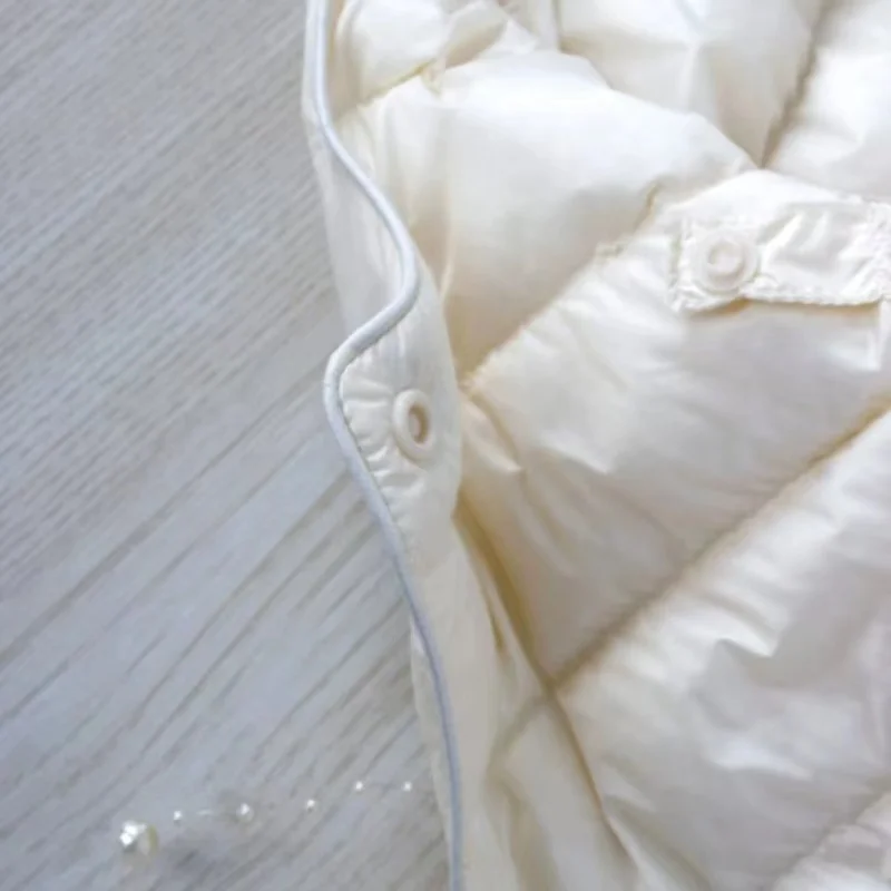 Women Liner Duck Down Jacket O-neck Variable V-neck 2023 New Female Winter Keep Warm Collarless Ultralight Quilted Puffer Coat