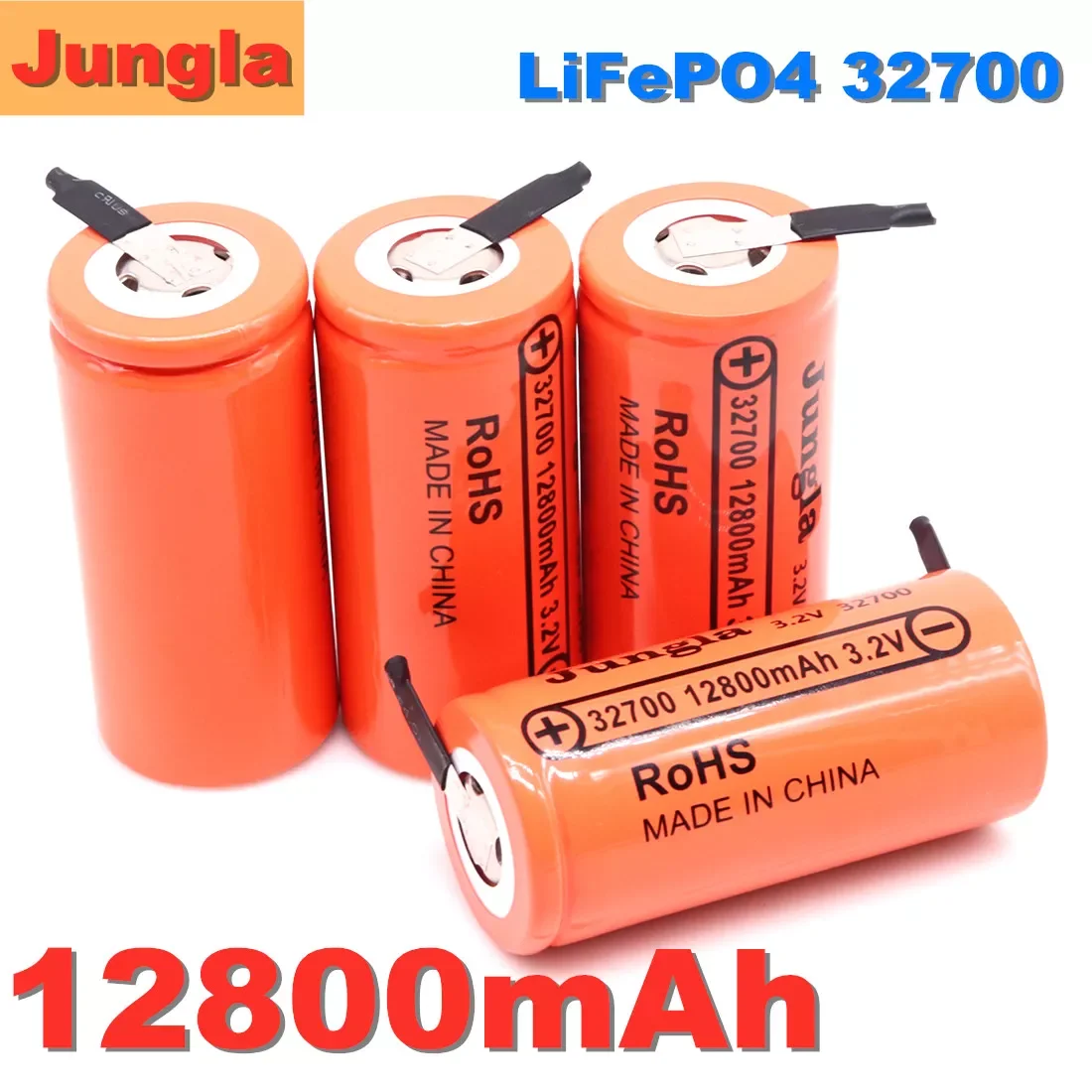 

2021 High Capacity 3.2V 32700 12800mAh LiFePO4 Battery 12.8Ah 50A Continuous Discharge Maximum High Power Battery+Nickel Sheets