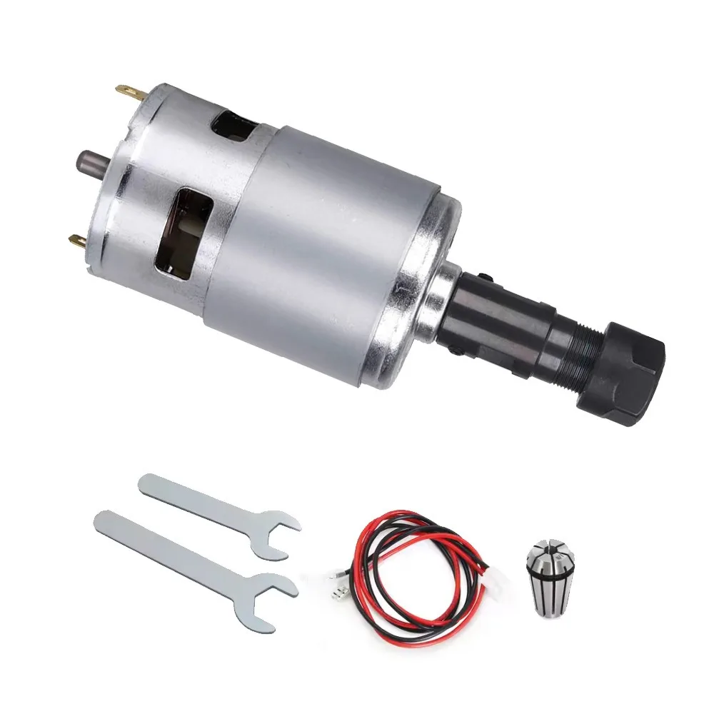 Фото DC12V-24V двигатель 775 с высоким крутящим моментом 20000 об/мин 80 Вт мощный 1,5A 775 комплект двигателей постоянного тока CNC3018 аксессуары для лазерного гравировального станка с ЧПУ №1