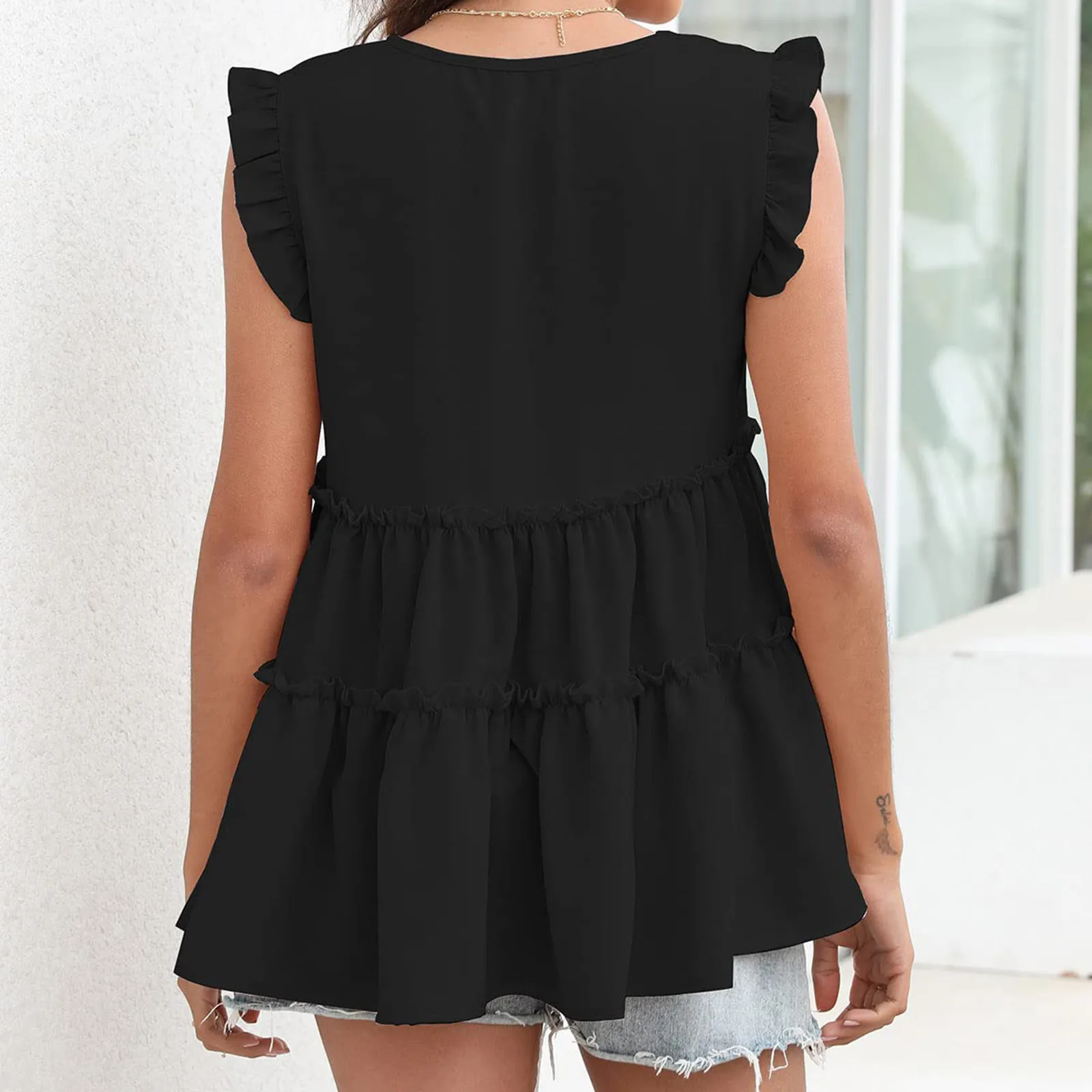 Блузка женская с цветочным принтом повседневный топ в стиле бохо без рукавов