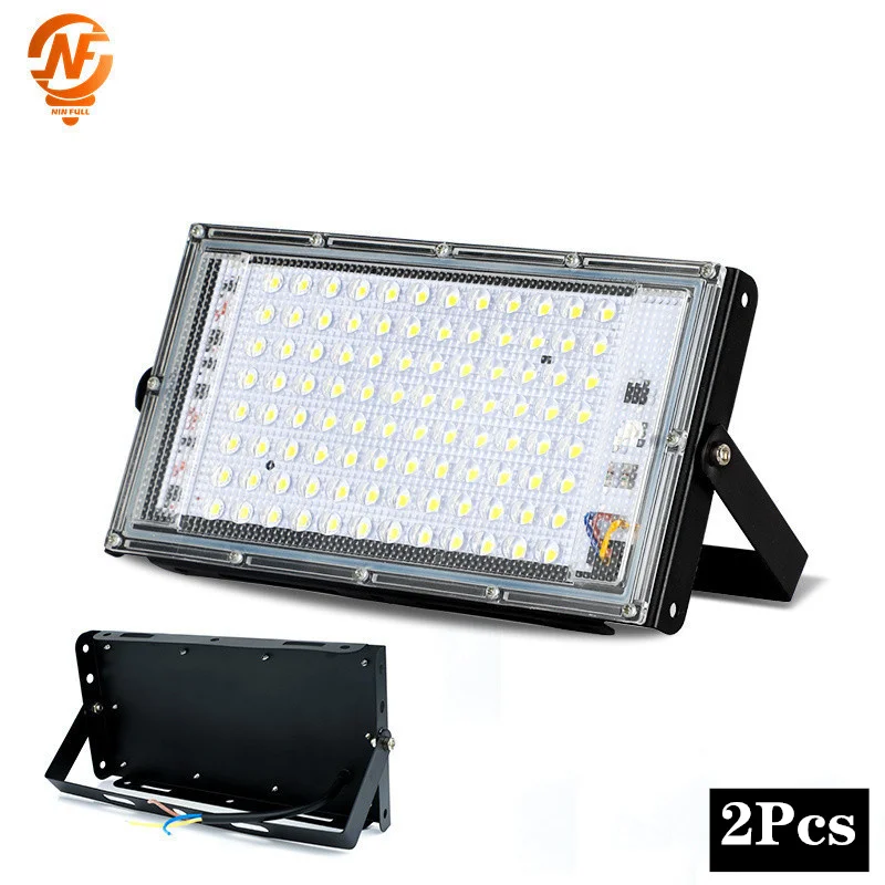 

2pcs/lot Led Flood Light 50W 100W Waterproof IP65 Outdoor LED Reflector Light Garden Lamp AC 220V 110V Spotlight Street Lighting