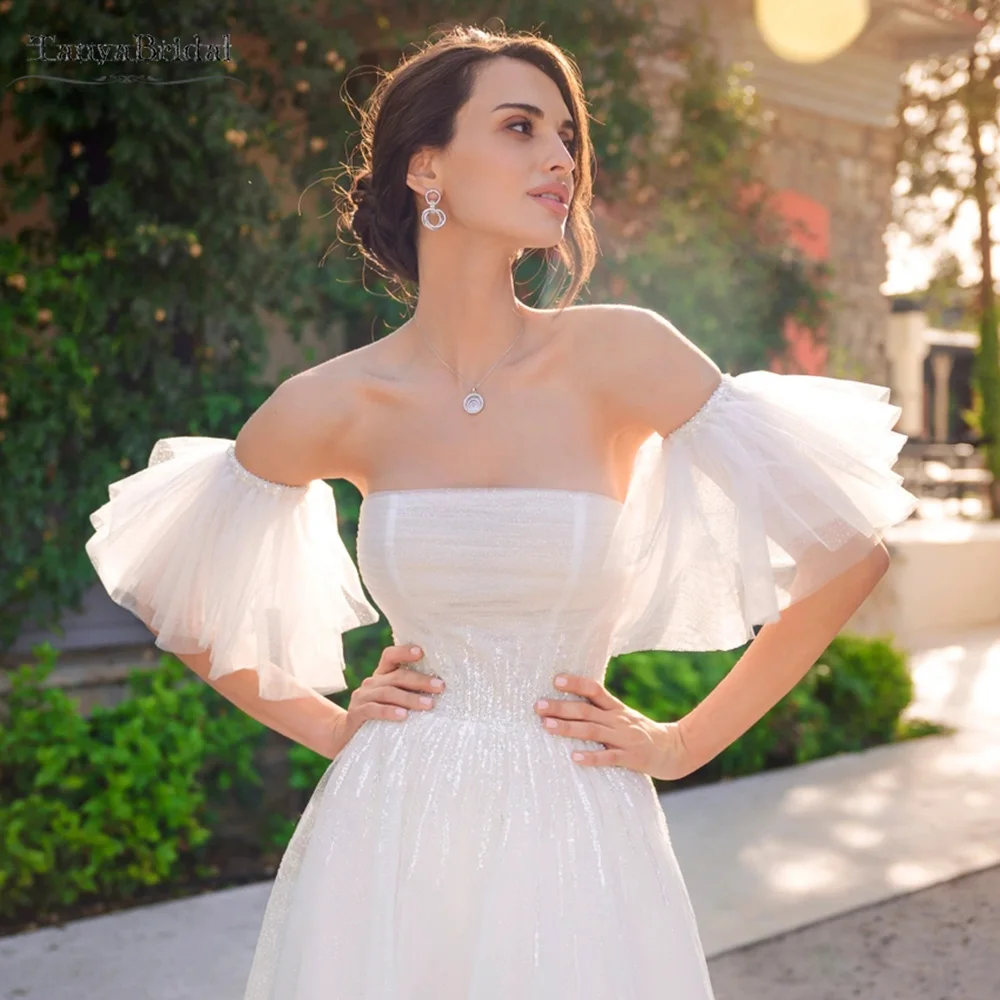 

Puff Tulle Sleeve With Beads Elegant Elastic Band Bridal Sleeve Accessories Chic DG151