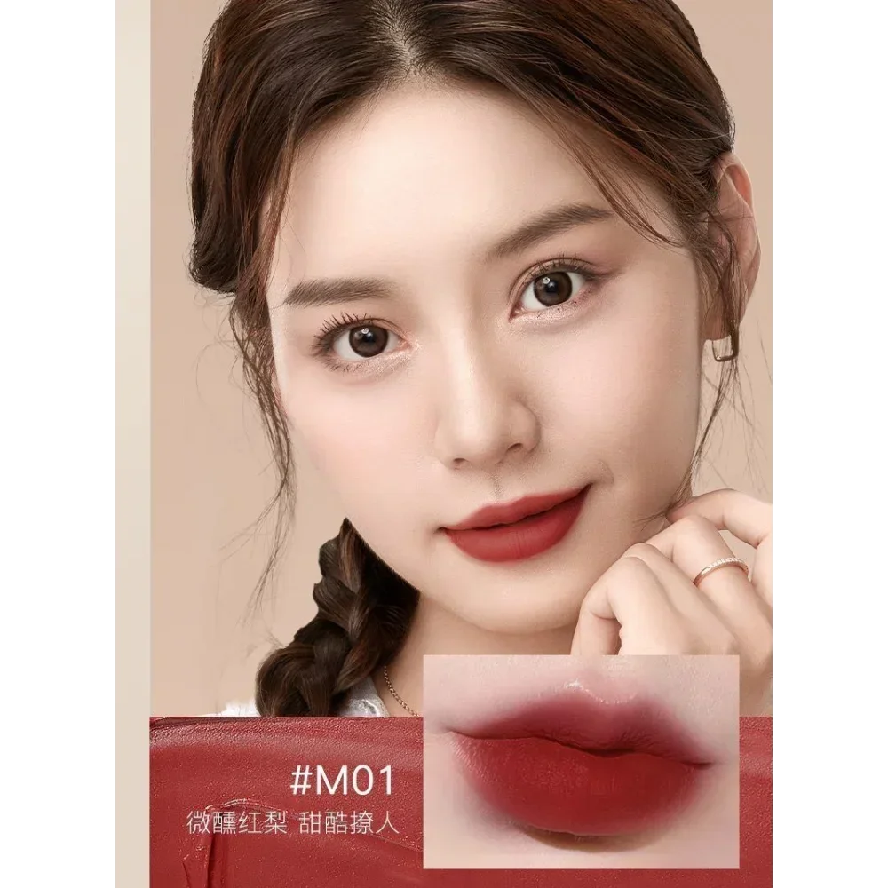 ZEESEA Mist Light Lip Glaze Матовый бархат Водонепроницаемый рот Красный мед для губ Стойкое