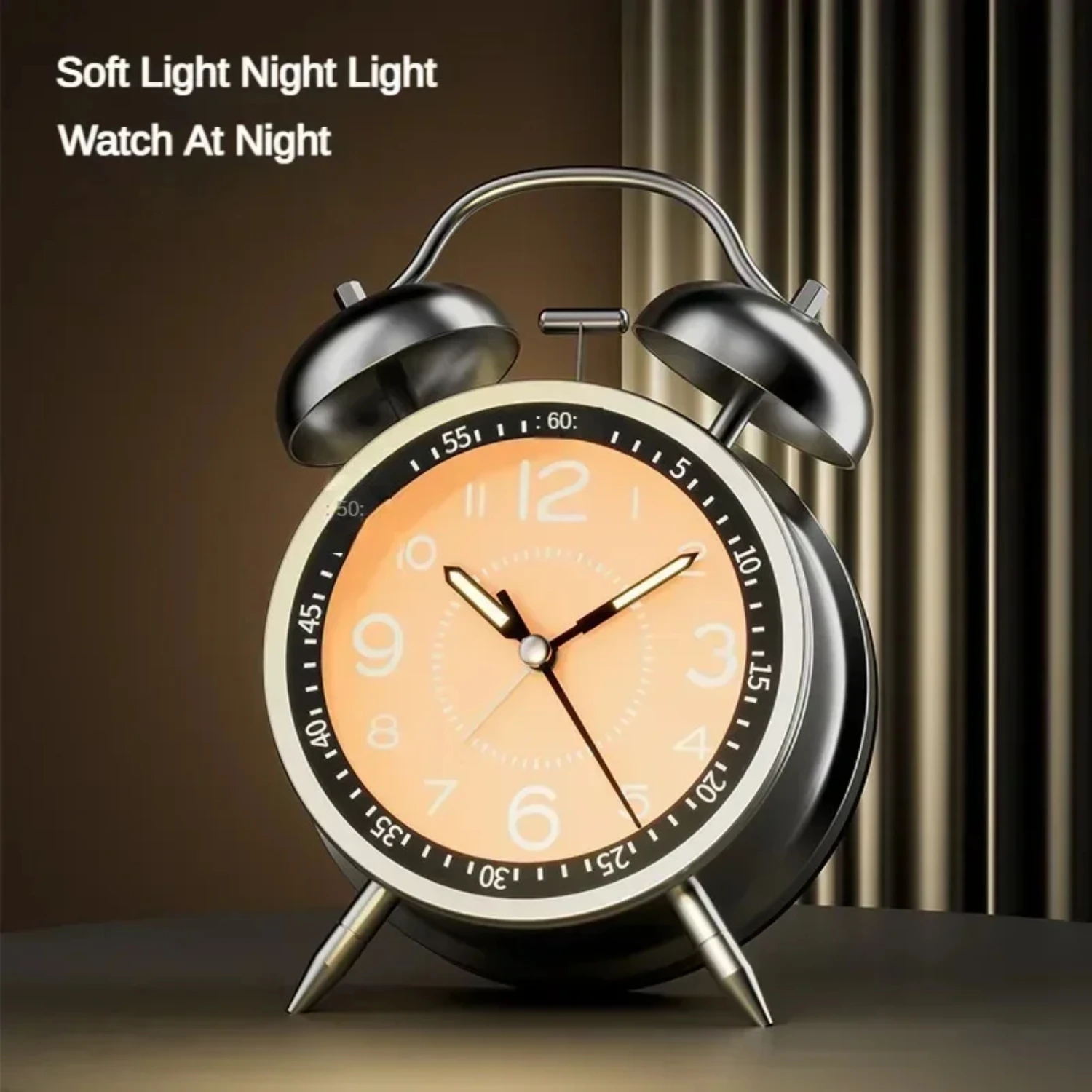 Металлический каркас с 3D циферблатом 4 5-дюймовый двойной колокольчик громкий