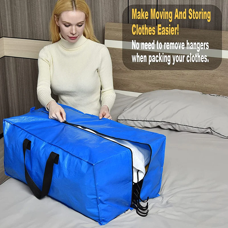 

Переносная плетеная Сумка из полипропилена с цветным принтом, портативная движущаяся сумка для хранения и покрытия пленки