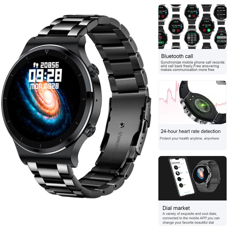 

Модные умные часы с мониторингом сердечного ритма, фитнес-трекер, браслет с несколькими циферблатами, будильник, спортивный браслет с Шагом...