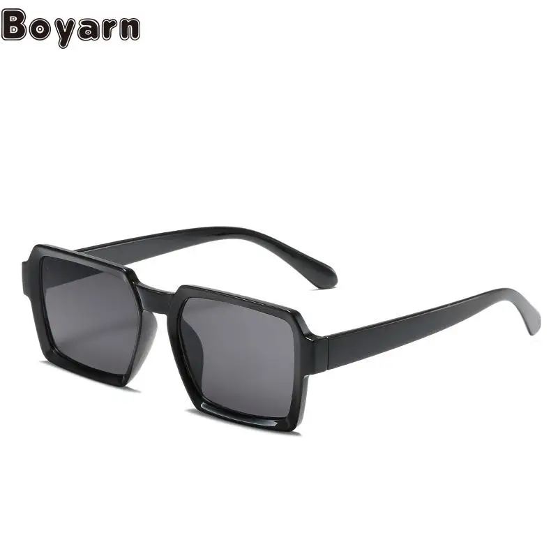 

Boyarn New Retro Small Frame Sunglasses Men's And Women's Fashion Steampunk Rectangular Sunglasses Punk Street Phot