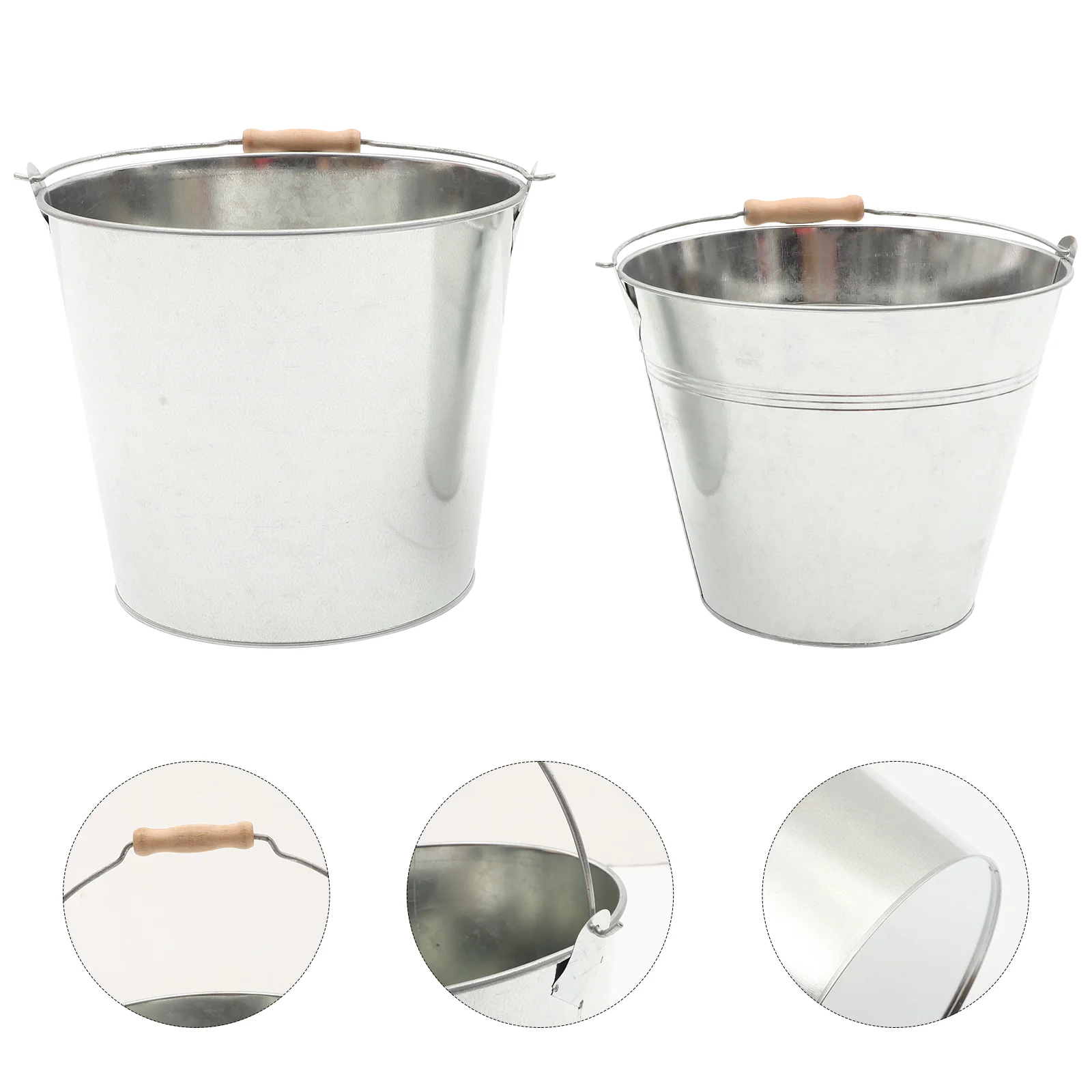

2 Pcs Fireplace Bucket Wood Stove Accessories Ash Pail Lid Charcoal Basket Buckets Lids Grill Pellet Storage Oil Can