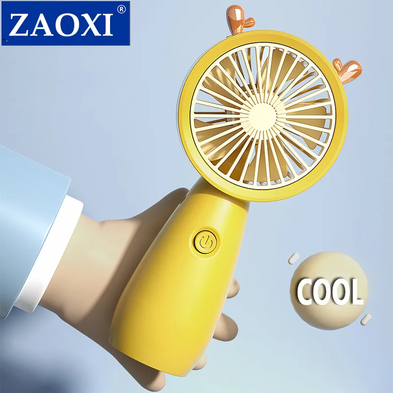 

ZAOXI Xiaomi 2Pcs/set USB Mini Handheld Fan For Outdoor Mini Creative For Desktop Office Mute Charging Portable Handheld Fan