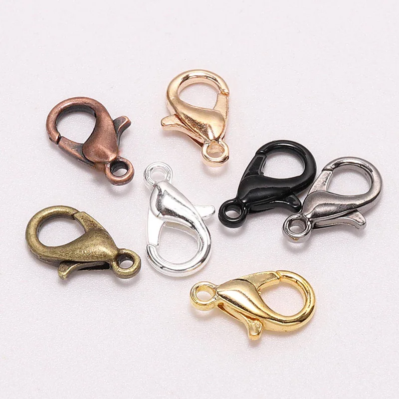 100 штук карабинов для браслетов и ожерелий, крючки для самостоятельного создания украшений-застежек на цепочки, аксессуары для изготовления ювелирных изделий, оптовая продажа.
