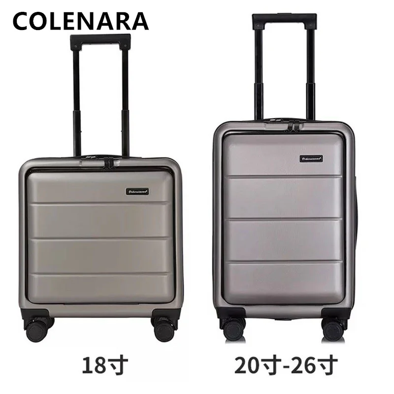 COLENARA 18/20/22/24/26Inch New Suitcase Universal Retro Trolley Case Set Ladies Portable Makeup Bag with Wheels Rolling Luggage