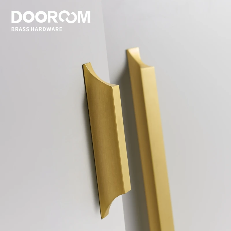 

Dooroom Brass Furniture Handles Modern Long Matt Gold Cupboard Wardrobe Dresser Shoe Box Drawer Cabinet Pulls Knobs