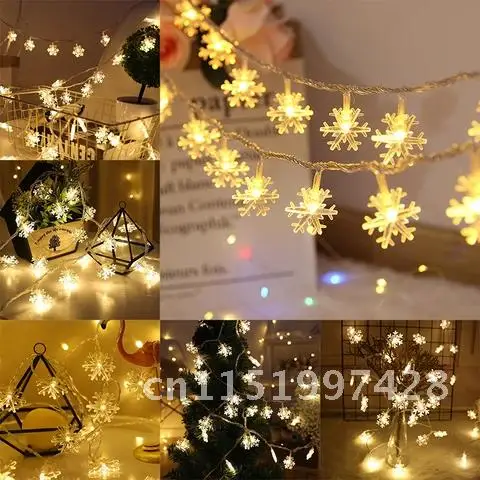 Светодиодная подсветка снежинка украшение на рождественскую елку для дома