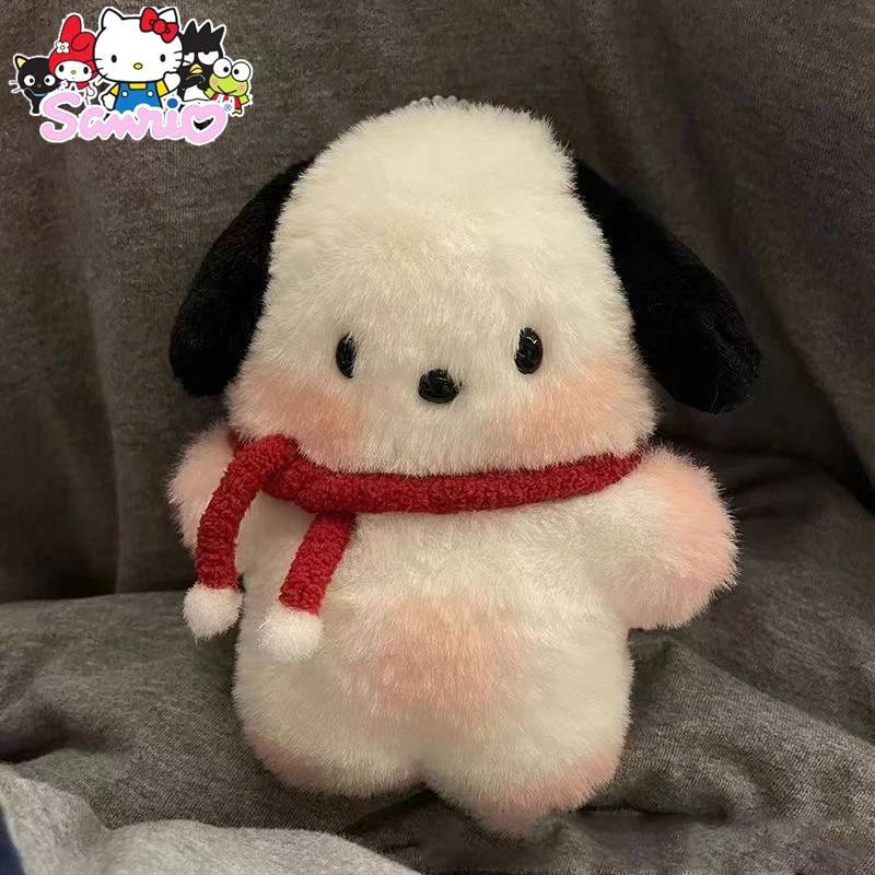 

Sanrio Stuffed Toys Pochacco Keychain Cute Doll Girl Diy Plush Bag Pendant Kawaii Backpack Key Pendant for Kids Birthday Gift