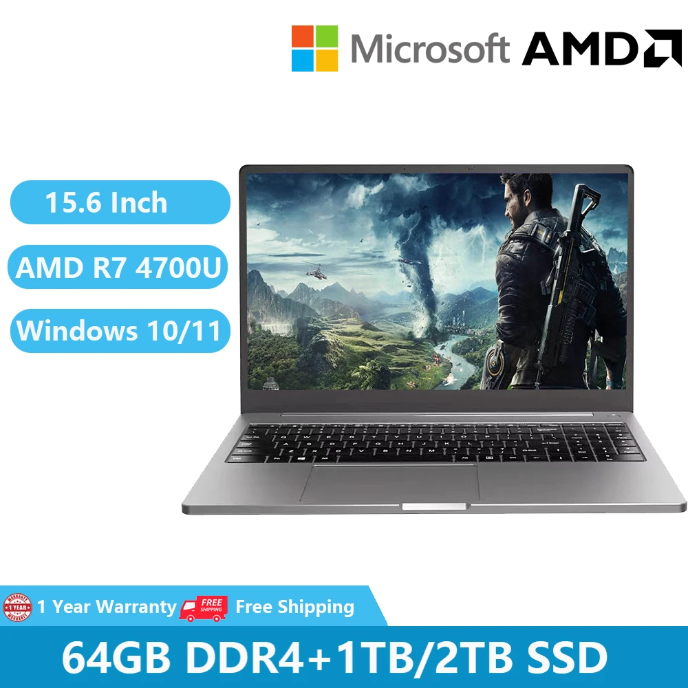 2022 Gaming Laptops Computer Office Business Metal Notebook Windows 11 15.6