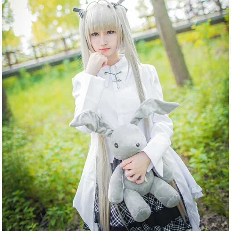 Новинка 2025 года костюм Yosuga No Cosplay Kasugano Sora женская белая рубашка юбка наряды в